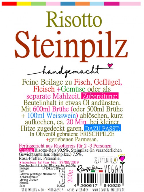 Risotto - "Steinpilz + Rosa Pfeffer" 200g