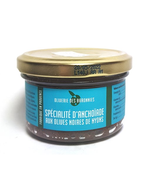 Tapenade "Anchovis-Creme mit Nyonce Oliven" 90g