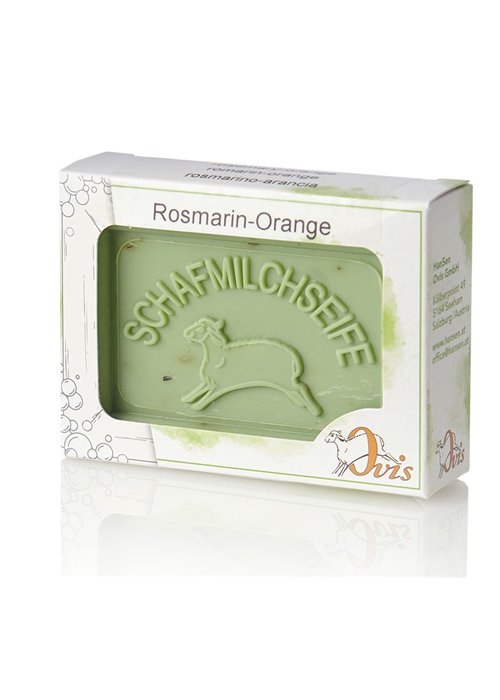 Ovis Seife "Schafsmilch - Rosmarin-Orange" 100g in Einzelverpackung